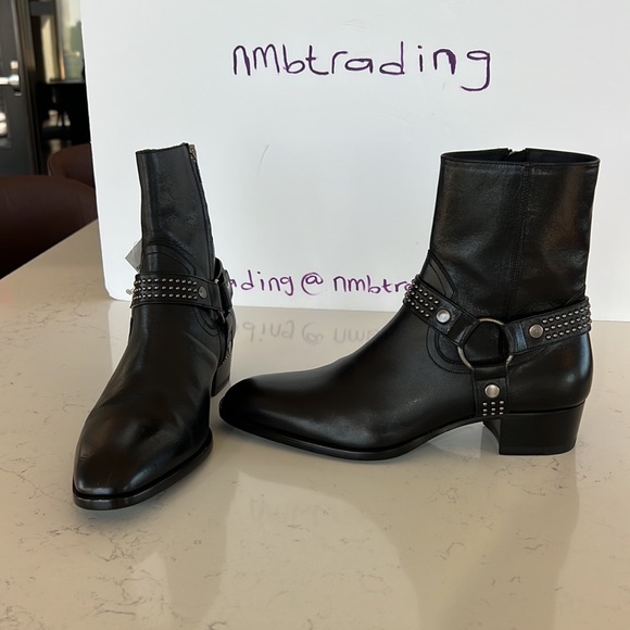 Saint Laurent Paris size 43(10B) genuine leather black boots - Picture 5 of 8